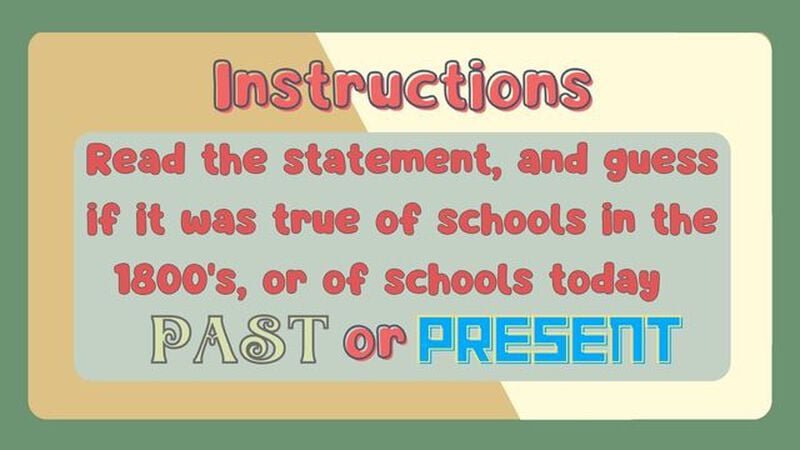 Back to School - Past or Present